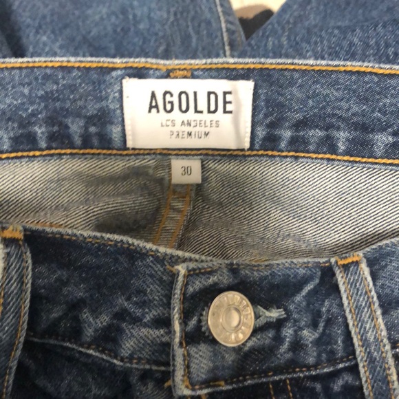 Agolde Straight Leg Ripped Jeans - Picture 3 of 4